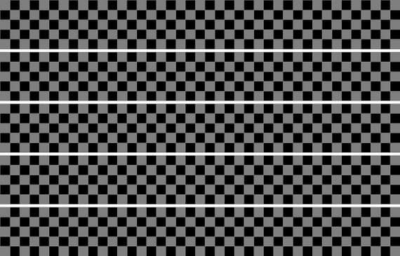 Checker Stripes waterproof Vinyl Sticker vehicle decal GREY/BLACK