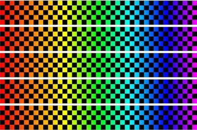 Checker Stripes waterproof Vinyl Sticker vehicle decal MULTI COLOUR/BLACK