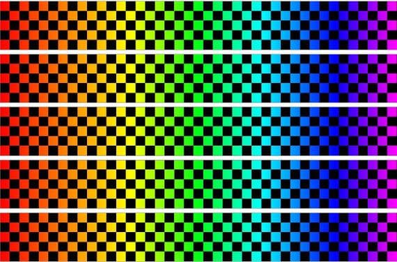 Checker Stripes waterproof Vinyl Sticker vehicle decal MULTI COLOUR/BLACK
