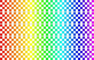 Checker Stripes waterproof Vinyl Sticker vehicle decal MULTI COLOUR/WHITE