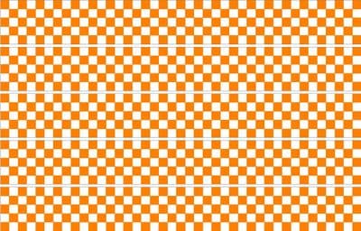 Checker Stripes waterproof Vinyl Sticker vehicle decal ORANGE/WHITE