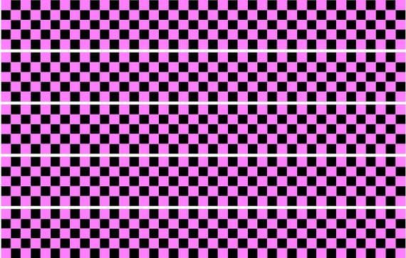 Checker Stripes waterproof Vinyl Sticker vehicle decal PINK/BLACK