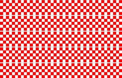 Checker Stripes waterproof Vinyl Sticker vehicle decal RED/WHITE