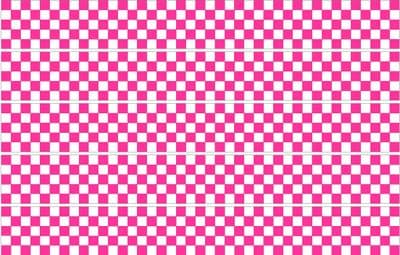 Checker Stripes waterproof Vinyl Sticker vehicle decal SHOCKING PINK/WHITE