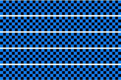 Checker Stripes waterproof Vinyl Sticker vehicle decal SKY BLUE/BLACK