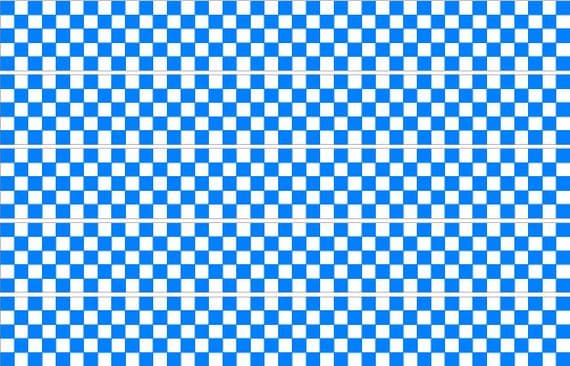 Checker Stripes waterproof Vinyl Sticker vehicle decal SKY BLUE/WHITE