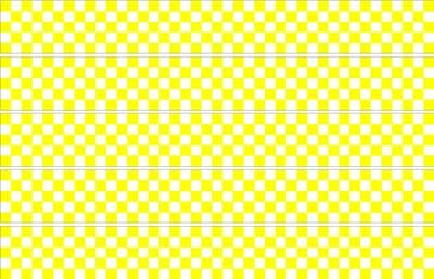 Checker Stripes waterproof Vinyl Sticker vehicle decal YELLOW/WHITE