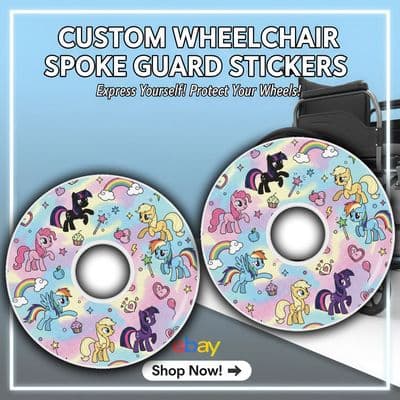Colorful Pony Magic Wheelchair Guard wheel171