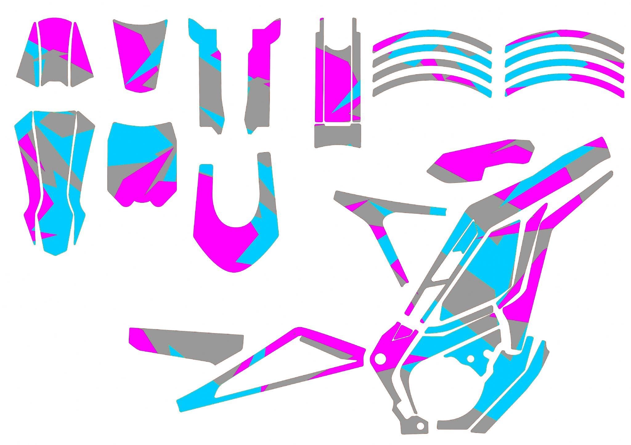 E-Ride Pro ss Graphics kit Eride pro Decals E Ride Pro SS wrap Eride ...