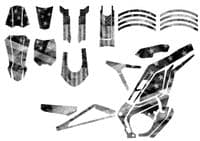 E-Ride Pro ss Graphics kit, Eride pro Decals, E Ride Pro SS wrap, Eride Pro SS Sticker Kit  389