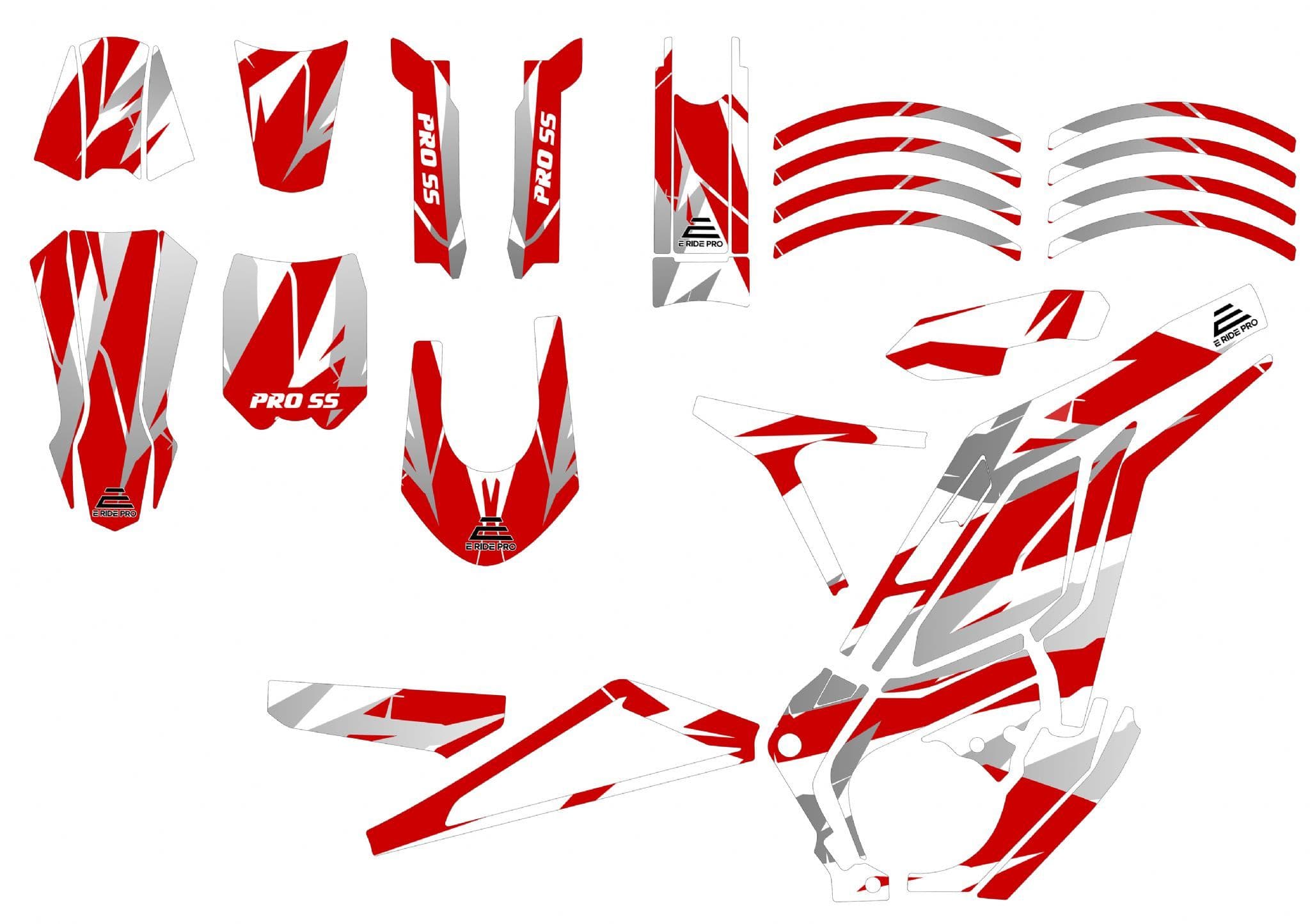 E-Ride Pro ss Graphics kit Eride pro Decals E Ride Pro SS wrap Eride ...