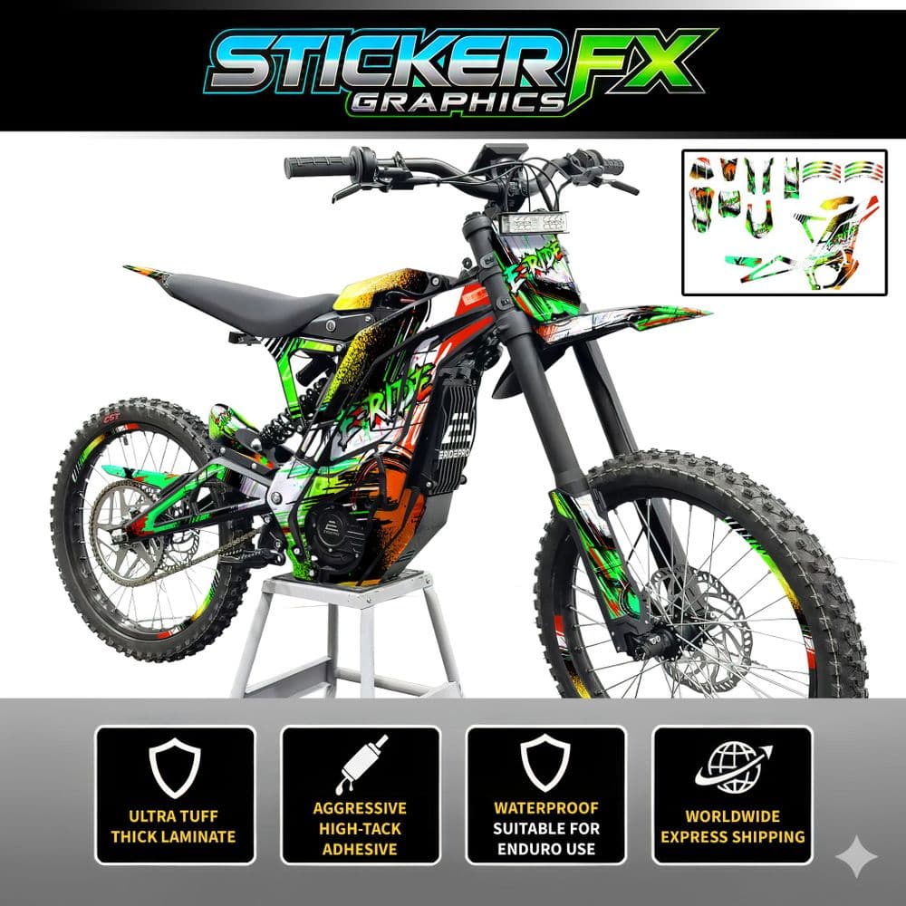 E-Ride Pro SS Sticker Kit Graphics Kit Decal Kit Wrap for EBIKE552