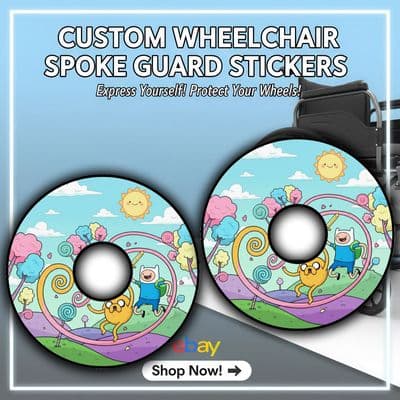 Finn and Jake's Adventure Time Spoke Guard Design wheel206