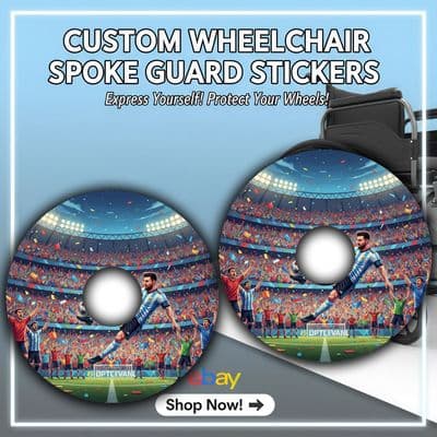 Football Superstar Messi Goal Celebration Spoke Guard wheel240