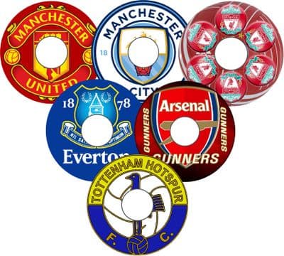 FOOTBALL TEAM BADGE  Wheelchair Spoke Guards
