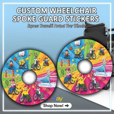Fun Cartoon Character Wheelchair Spoke Guards wheel179