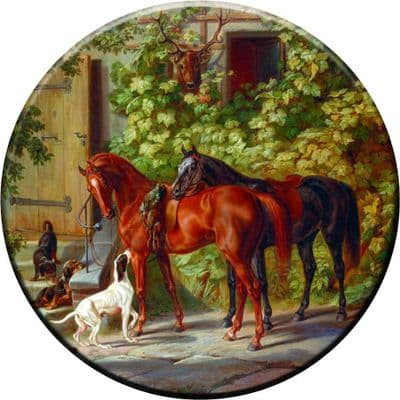 HORSES & DOG 4x4 Spare Wheel Cover DECAL STICKER