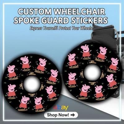 Peppa Pig Jumping in Muddy Puddles Spoke Guard Design wheel274