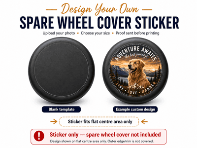 Personalised Spare Wheel Cover Sticker - Upload Your Own Photo
