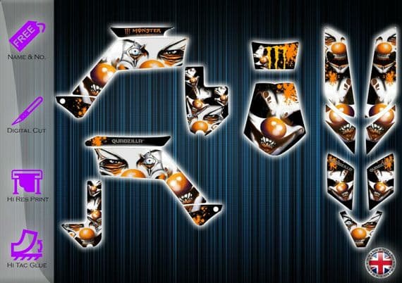 QUADZILLA 300 XLC  SPORT STICKERS - GRAPHICS KIT - XLC DECALS - GRAPHICS KIT - 254588262212