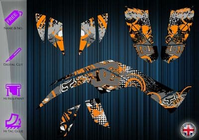 QUADZILLA 450  SPORT STICKERS - GRAPHICS KIT - DINLI DECALS - GRAPHICS KIT - 233938965500
