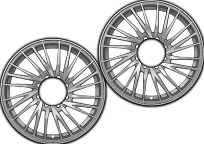 Sleek Silver Spoke Design wheel8
