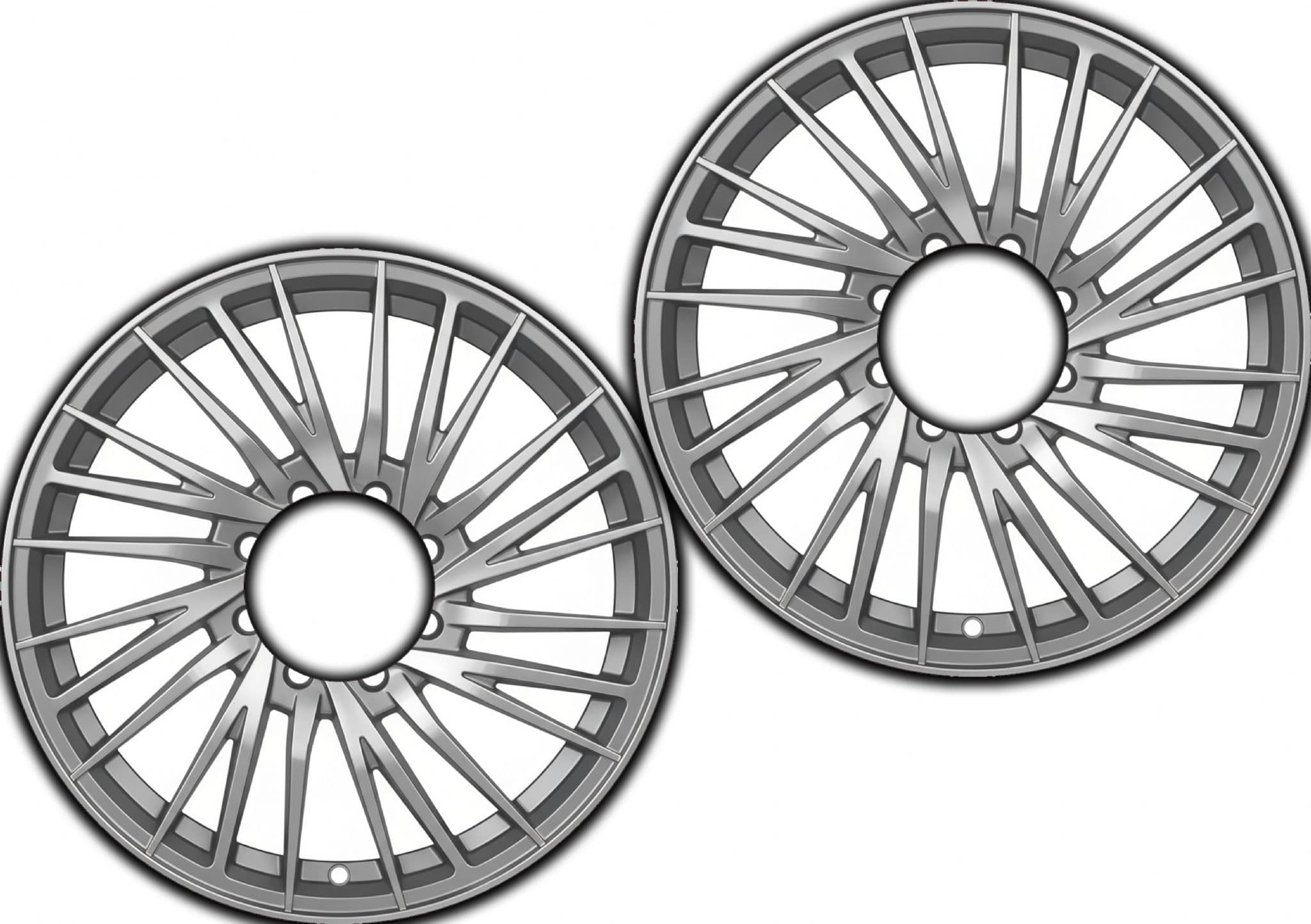 Sleek Silver Spoke Design wheel8