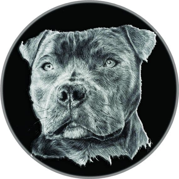 STAFFY DOG 4x4 Spare Wheel Cover DECAL STICKER