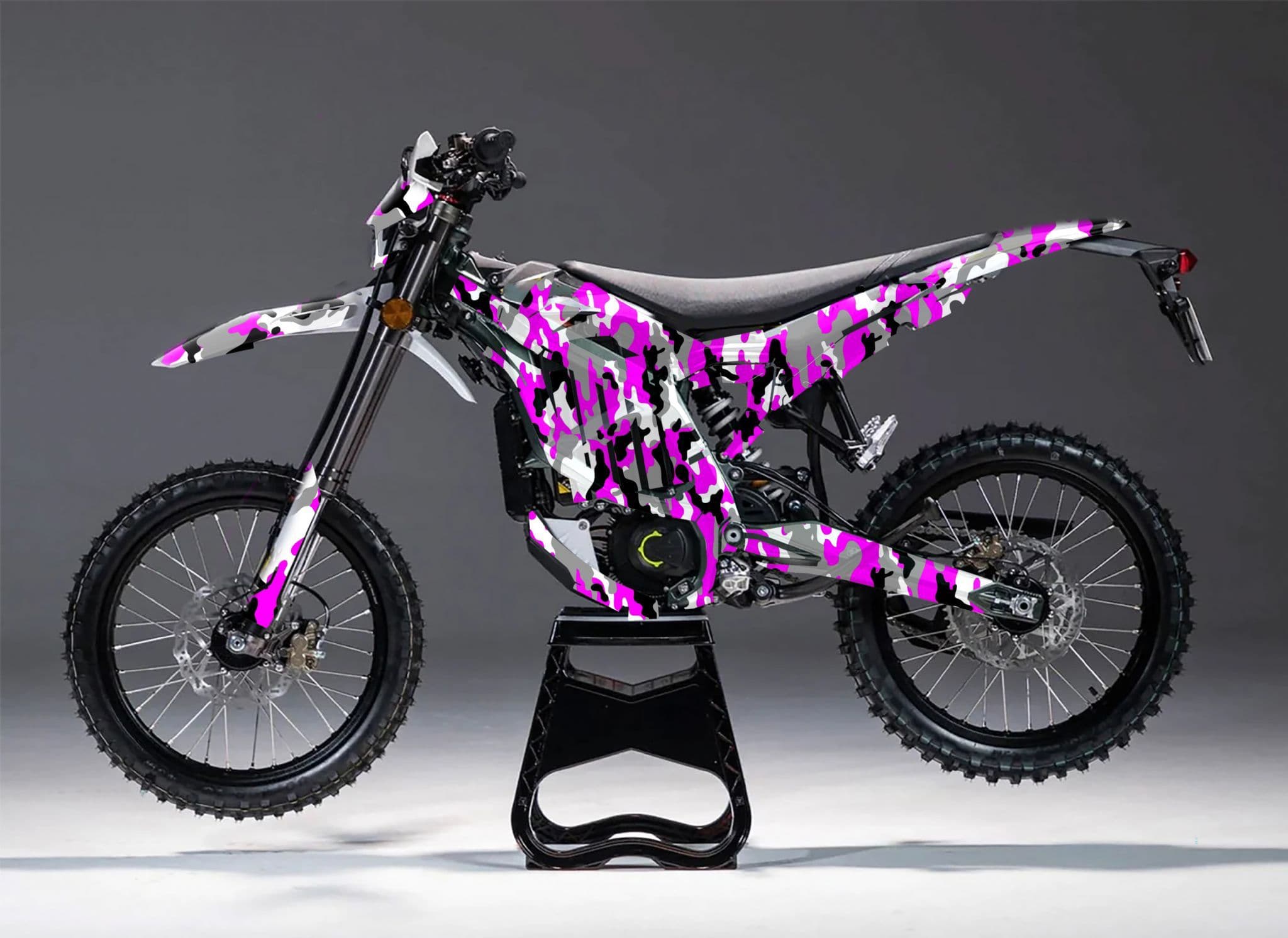 Sur-Ron Ultra Bee Graphics kit Surron Decals Surron wrap Surron Sticker Kit EB286-PINK