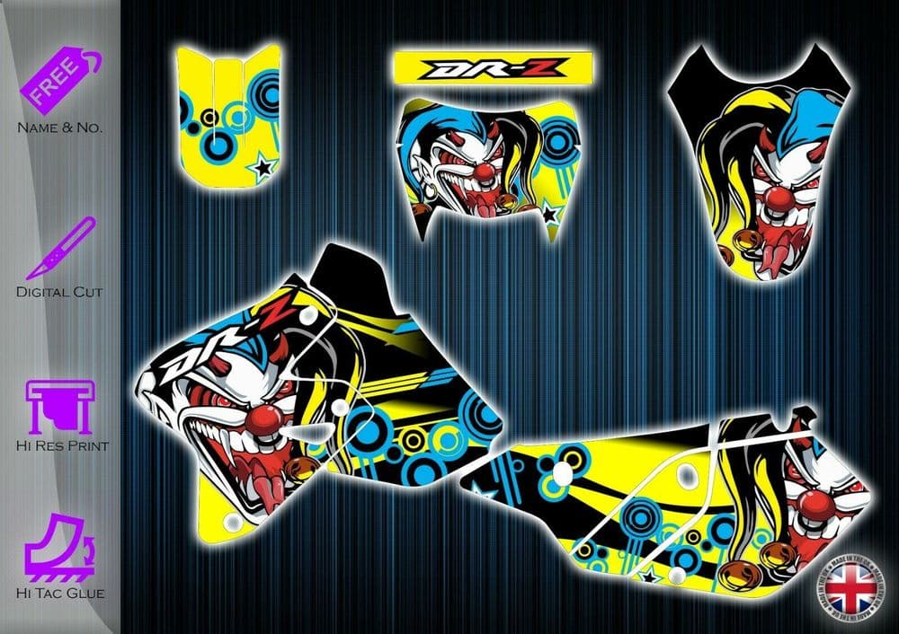 SUZUKI DRZ400 STICKERS - DRZ 400 GRAPHICS KIT DRZ DECALS - GRAPHICS KIT ...