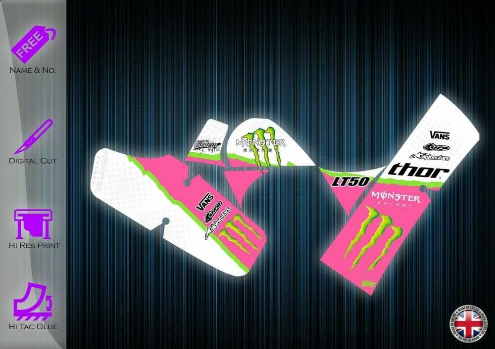 SUZUKI LT50 STICKERS - LT 50 GRAPHICS KIT - SUZUKI DECALS - LT50 ...