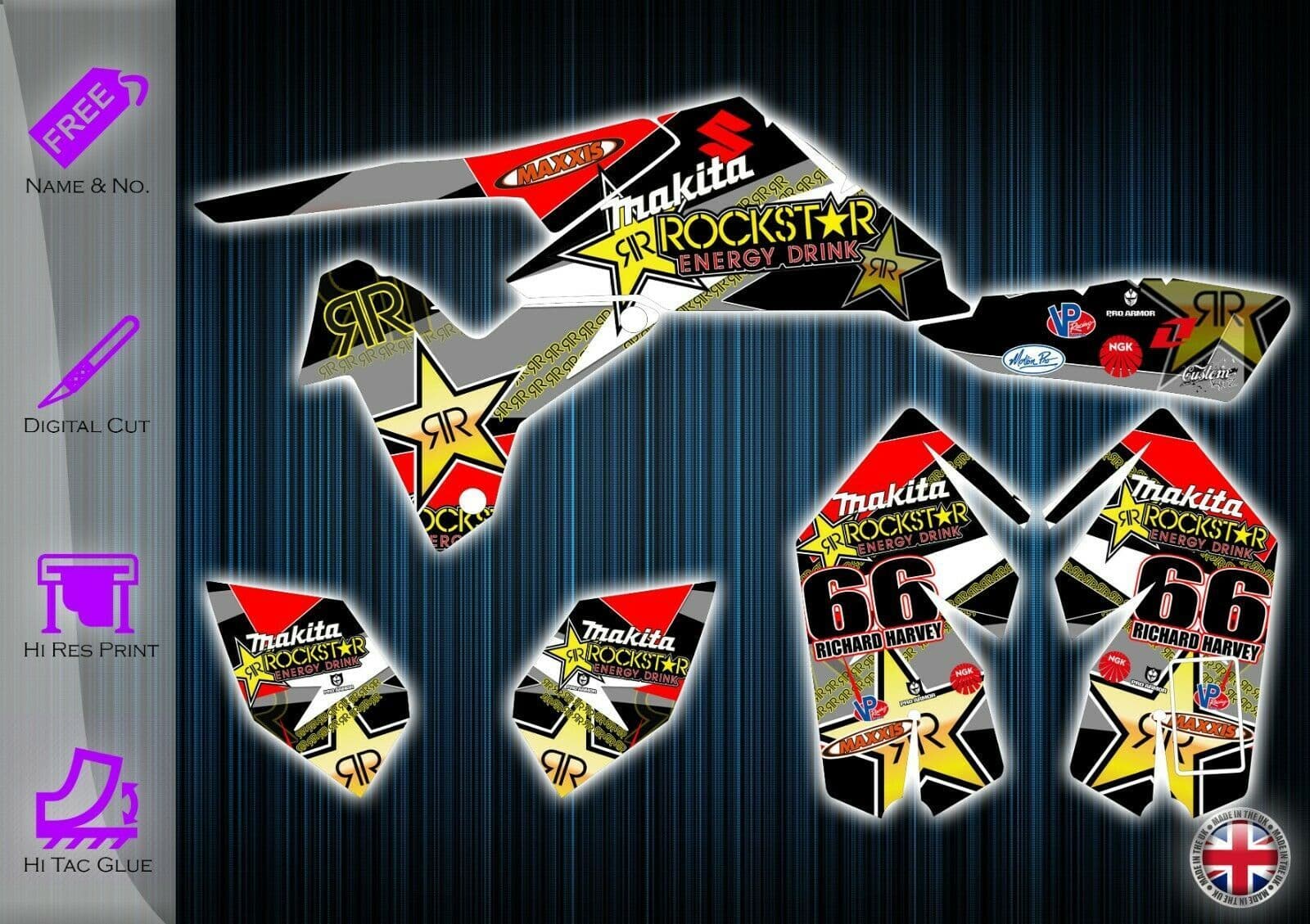 Kit Autocollants Graphique Pour Suzuki LTR 450 ATV - Années