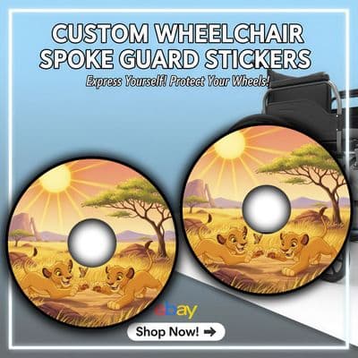 The Lion King Simba and Nala Playful Cubs Spoke Guard Design wheel237