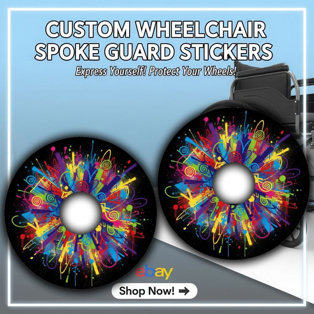 Vibrant Color Splash Wheelchair Spoke covers wheel69