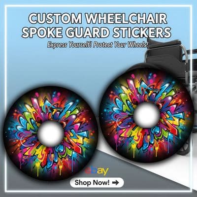 Vibrant Graffiti Burst Wheelchair Guard wheel97