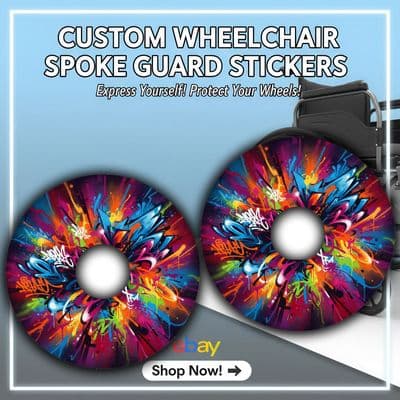 Vibrant Graffiti Wheelchair Spoke Guard wheel95