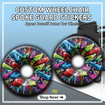 Vibrant Graffiti Wheelchair Spoke Guards wheel76