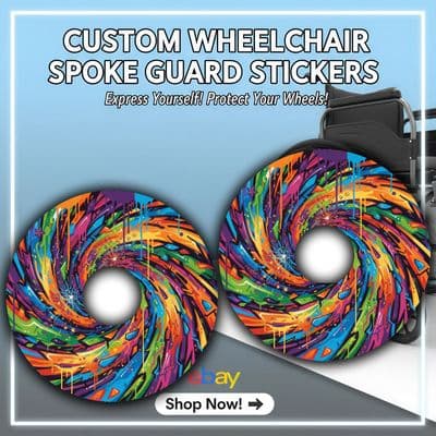 Vibrant Rainbow Swirl Wheel Spoke Guards wheel85