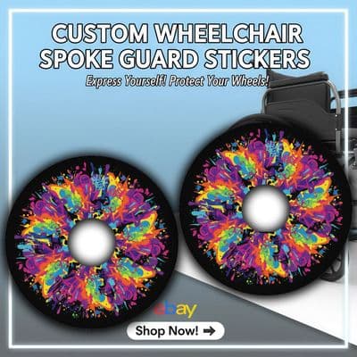 Vibrant Splash Art Wheelchair Guards wheel88