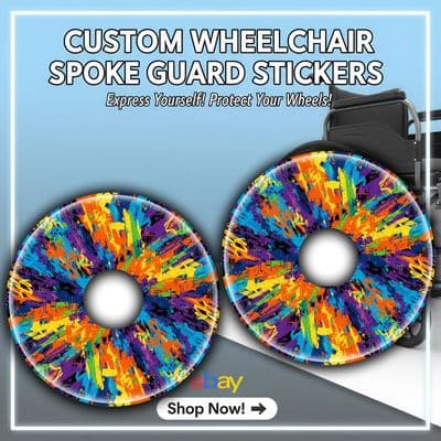 Vibrant Splash Art Wheelchair Spoke Guards wheel61