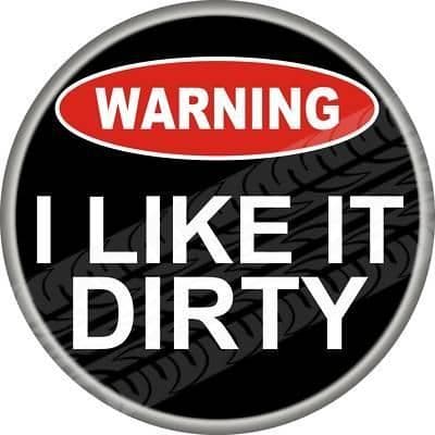 WARNING I LIKE IT DIRTY 4x4 Spare Wheel Cover DECAL STICKER