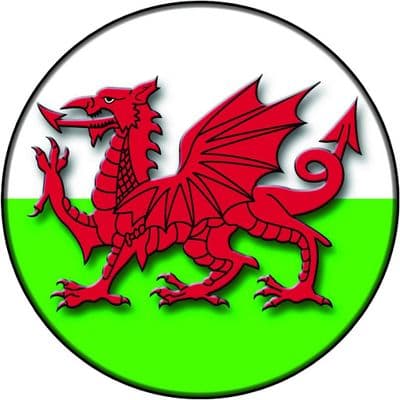 WELSH DRAGON FLAG 4x4 Spare Wheel Cover DECAL STICKER