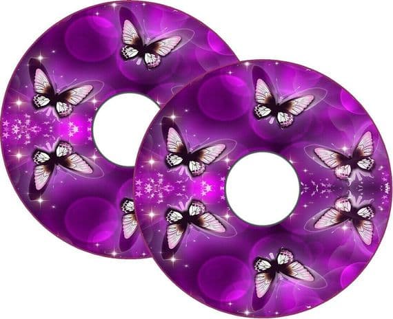 Wheelchair Plastic Spoke Guards Butterfly Design Personalised Custom Designs.