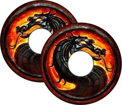 Wheelchair PLASTIC SPOKE GUARDS DRAGON Personalised name designs