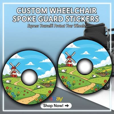 Whimsical Farm Scene with Windmill & Sheep wheel170