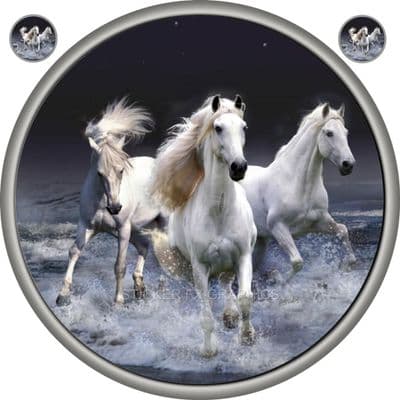 WILD HORSES 4x4 Spare Wheel Cover DECAL STICKER