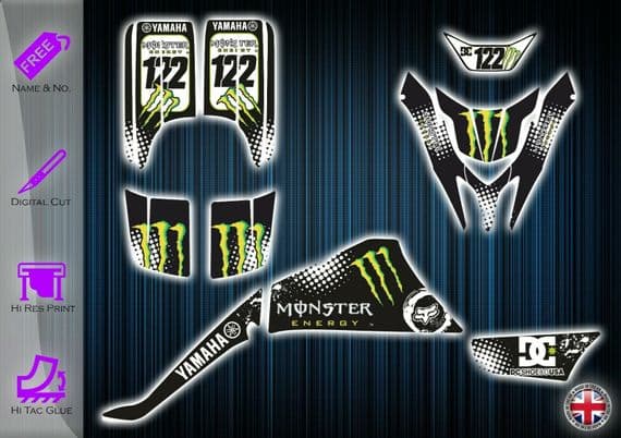 YAMAHA BLASTER 200 STICKERS - GRAPHICS KIT - DECALS BLASTER 200 ATV GRAPHICS KIT