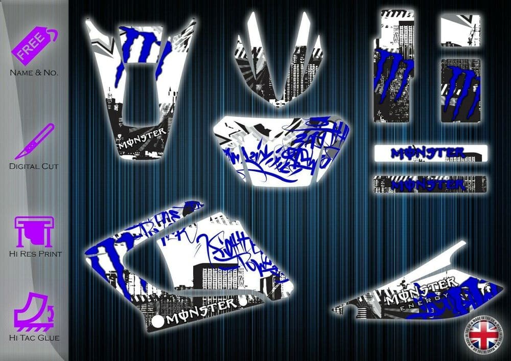 YAMAHA DTR125X STICKERS - DTR GRAPHICS KIT DTR125RE DECALS - DTR125 ...