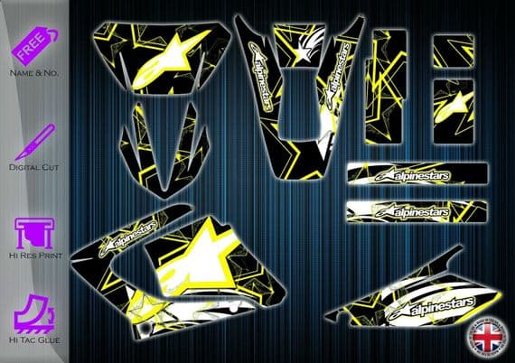 YAMAHA DTR125X STICKERS - DTR GRAPHICS KIT DTR125RE DECALS - DTR125 GRAPHICS KIT - 254912253176