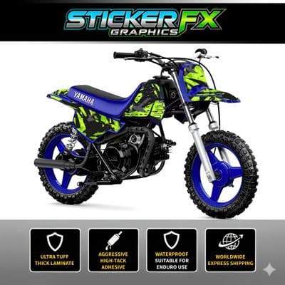Yamaha PW50 Sticker Kit, Graphics Kit, Decal Kit, Wrap pdmx64